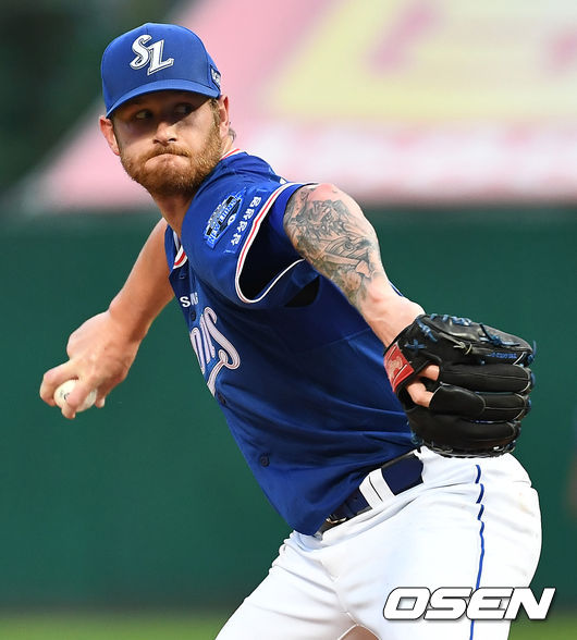 [OSEN=최규한 기자]삼성 선발 라이블리가 힘차게 공을 뿌리고 있다. /dreamer@osen.co.kr