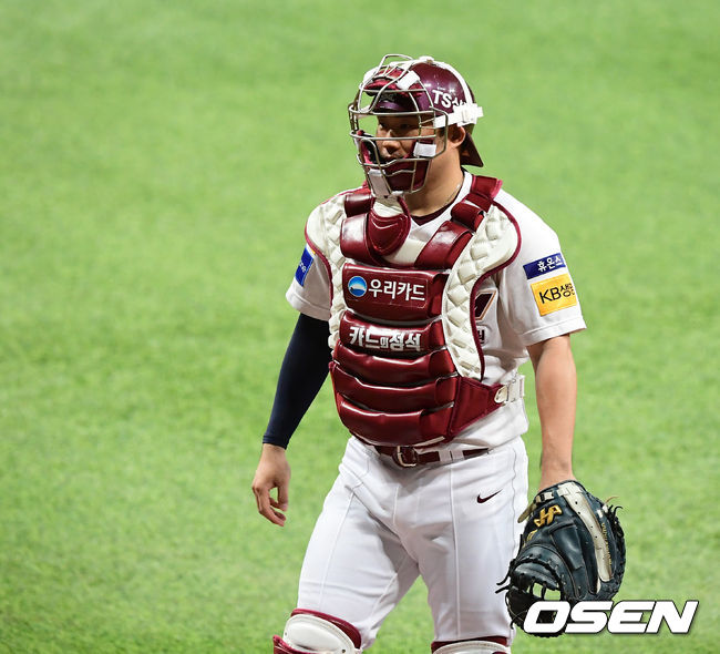 [OSEN=지형준 기자]키움 이지영이 경기를 준비하고 있다. /jpnews@osen.co.kr