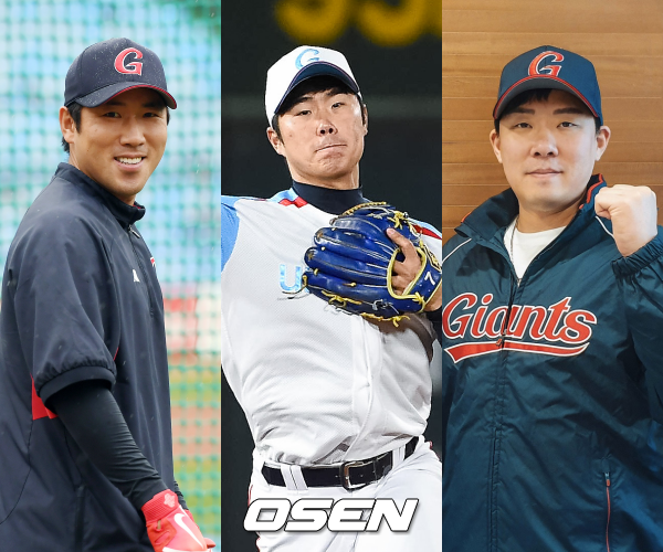 [사진] 전준우(좌)-신본기(중)-안치홍(우) / OSEN DB, 롯데 자이언츠