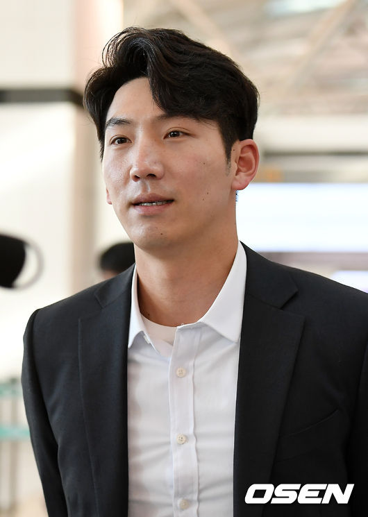 [OSEN=인천공항, 곽영래 기자]문종찬이 인터뷰를 하고 있다. /youngrae@osen.co.kr