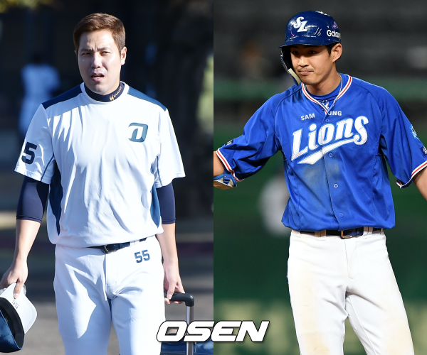 [사진] 김진성(좌)-구자욱(우) / OSEN DB