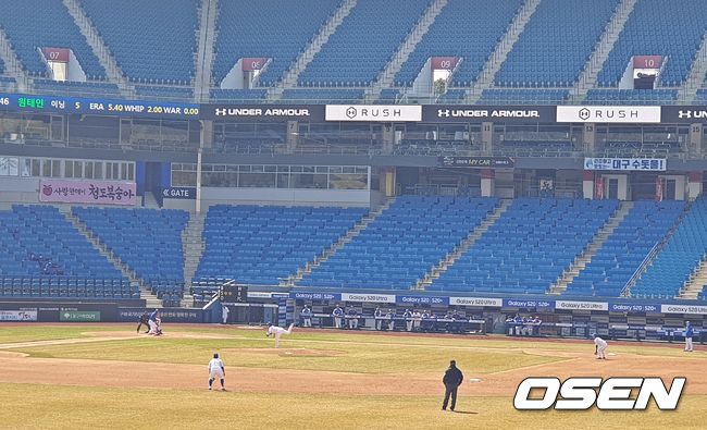 [OSEN=대구, 손찬익 기자] 삼성의 자체 평가전 /what@osen.co.kr