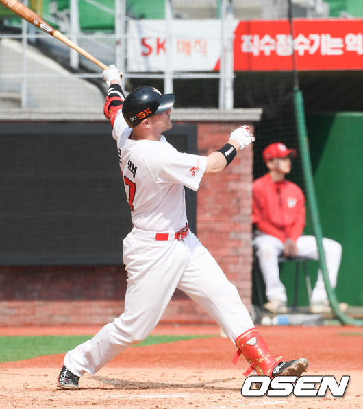 [OSEN=인천,박준형 기자]SK 로맥. /  soul1014@osen.co.kr