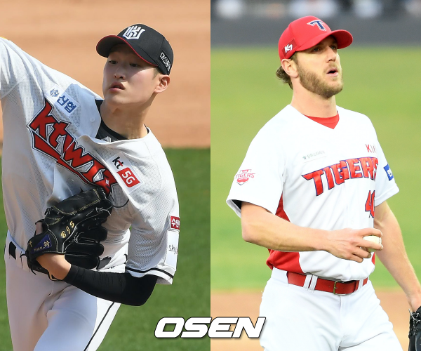 [사진] KT 배제성(좌)-KIA 가뇽(우) / OSEN DB