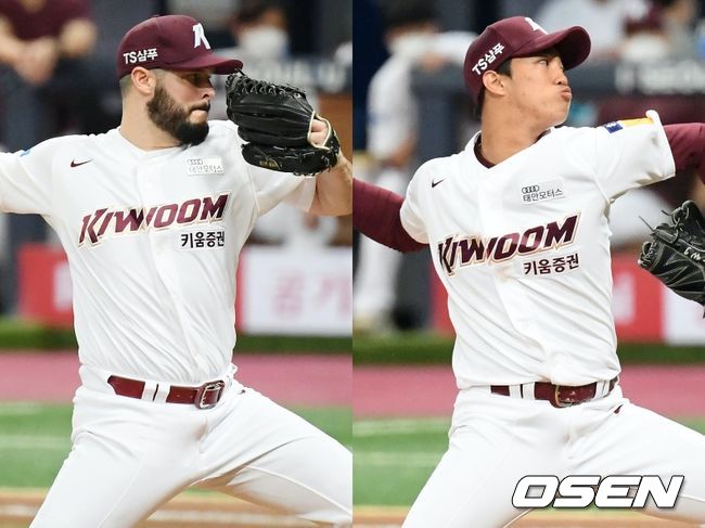 [사진] 키움 브리검(왼쪽), 안우진 / OSEN DB