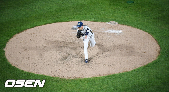 [OSEN=창원,박준형 기자]7회초 NC 선발투수 구창모가 역투하고 있다. 구창모는 이날 7이닝 1실점 승리투수 조건을 갖추고 교체됐다. / soul1014@osen.co.kr