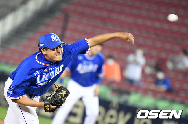 [OSEN=지형준 기자]삼성 이승현이 역투하고 있다. /jpnews@osen.co.kr