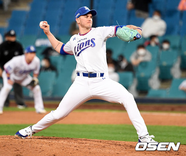 [OSEN=대구, 최규한 기자] 삼성 선발 뷰캐넌이 힘차게 공을 뿌리고 있다. / dreamer@osen.co.kr