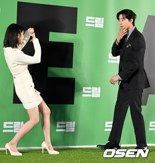 [OSEN=지형준 기자] 30일 오전 서울 성수동 메가박스에서 영화 '드림' 제작보고회가 열렸다.
