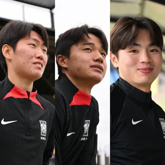 [사진] (왼쪽부터) 강상윤, 박창우, 최예훈 / 대한축구협회