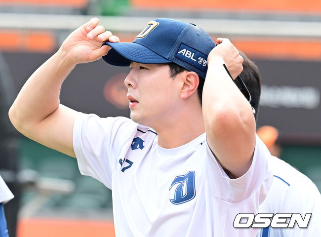 [OSEN=대전, 최규한 기자] 21일 오후 대전 한화생명이글스파크에서 ‘2023 신한은행 SOL KBO리그’ 한화 이글스와 NC 다이노스의 경기가 열린다.NC 박건우가 훈련에 나서고 있다. 2023.07.21 / dreamer@osen.co.kr