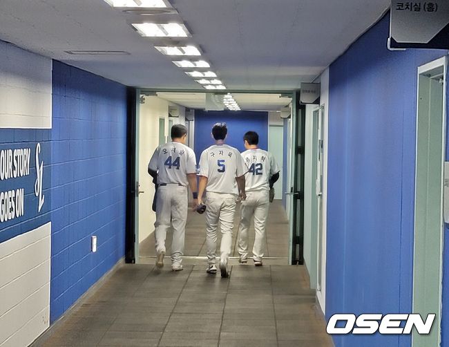 [OSEN=대구, 손찬익 기자] 삼성 오재일, 구자욱, 류지혁 /what@osen.co.kr