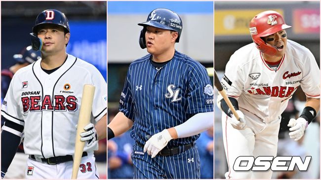 두산 김재환, 삼성 오재일, SSG 한유섬(왼쪽부터) / OSEN DB