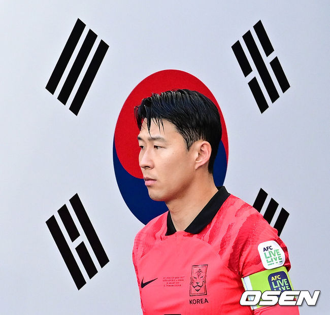 [OSEN=도하(카타르), 지형준 기자] 대한민국 축구대표팀 주장 손흥민. 2024.01.20 /jpnews@osen.co.kr