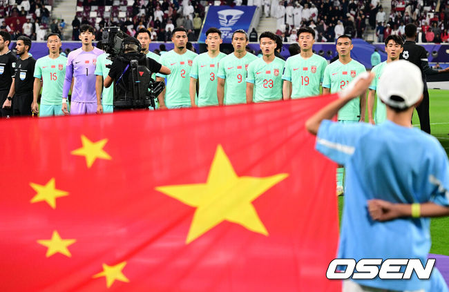 [OSEN=도하(카타르), 지형준 기자] 2023 카타르 아시안컵에서 한 골도 넣지 못하고 조별리그 탈락한 중국. 2024.01.22 / jpnews.osen.co.kr