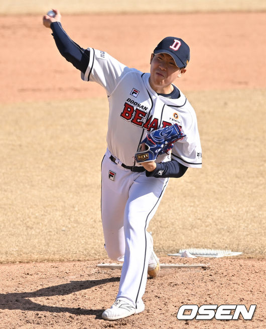 [OSEN=조은정 기자] 두산 김민규. 2024.03.09 /