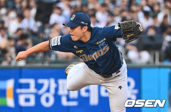 [OSEN=부산, 이석우 기자] 1일 부산 사직야구장에서 2024 신한 SOL 뱅크 KBO 리그 롯데 자이언츠와 NC 다이노스의 경기가 열렸다. 전날 연패 탈출한 롯데는 위닝시리즈를 위해 이민석을 선발로, 8연패에 빠진 NC는 연패 탈출을 위해 카스타노를 선발로 내 세웠다.NC 다이노스 김재열이 역투하고 있다. 2024.06.01 / foto0307@osen.co.kr