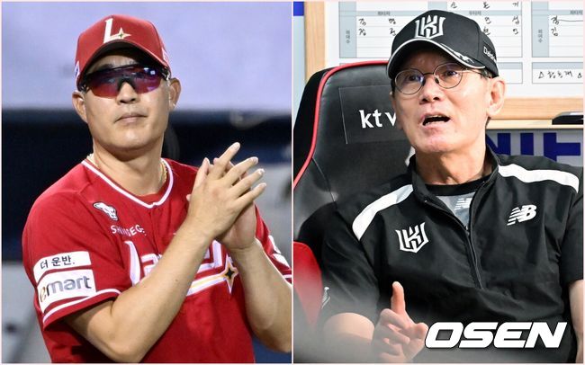 이숭용 SSG 감독(왼쪽)과 이강철 KT 감독 / OSEN DB