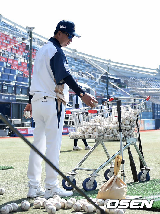 [OSEN=지형준 기자] NC 시절 김민호 코치. 2018.03.14 /jpnews@osen.co.kr