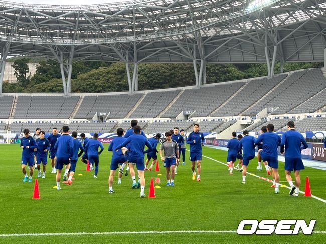 [사진] 이라크전 최종훈련에 임한 축구대표팀