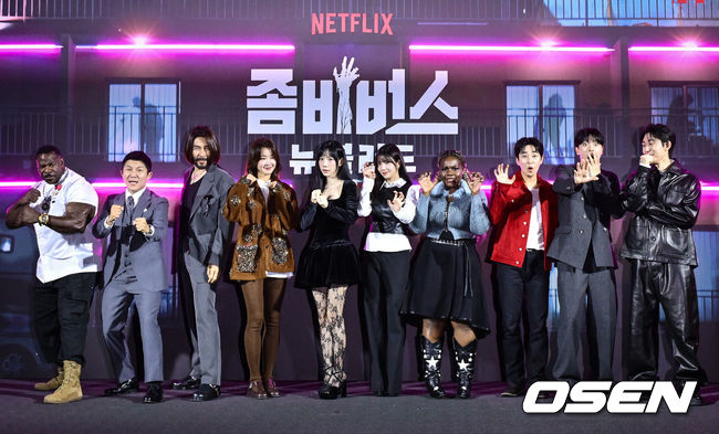 [OSEN=조은정 기자]’넷플릭스(Netflix) 예능 '좀비버스: 뉴 블러드’ 제작발표회가 14일 서울 용산구 CGV용산아이파크몰에서 열렸다.