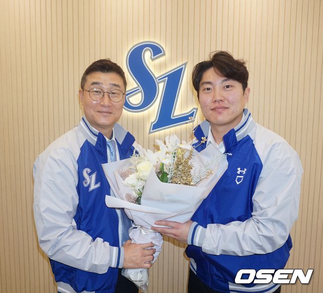 삼성 라이온즈는 16일 팀 내부 FA 류지혁(30)과 4년 최대 26억원의 FA 계약을 했다. / 삼성 라이온즈 제공