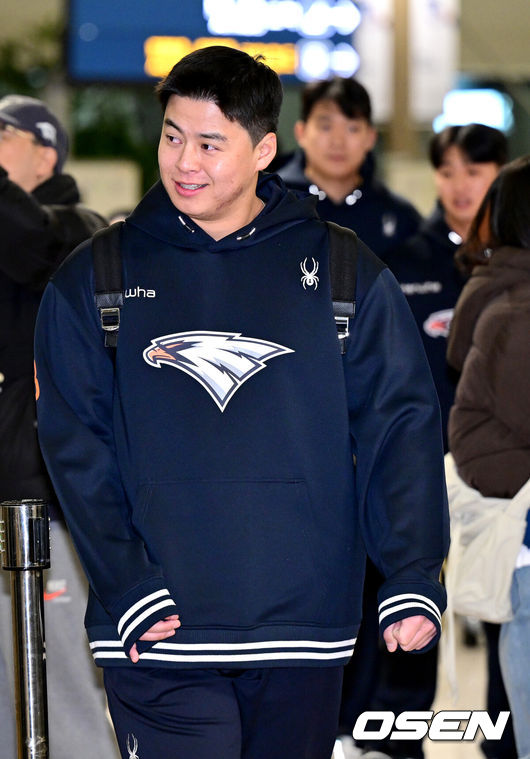 [OSEN=최규한 기자] 한화 노시환이 호주 캠프 출국을 준비하고 있다. 2025.01.22 / dreamer@osen.co.kr