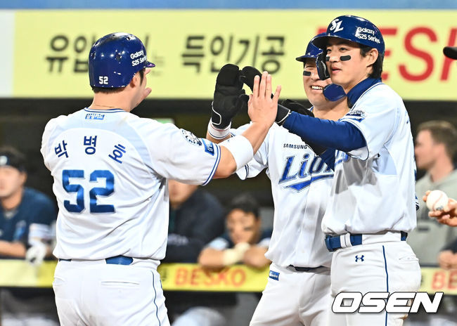 [OSEN=대구, 이석우 기자] 삼성 라이온즈 구자욱, 강민호, 박병호 007 2025.03.25 / foto0307@osen.co.kr
