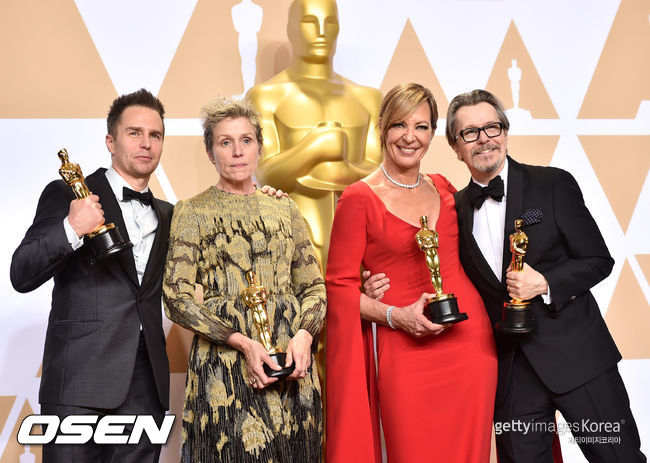 poses in the press room during the 90th Annual Academy Awards at Hollywood & Highland Center on March 4, 2018 in Hollywood, California.