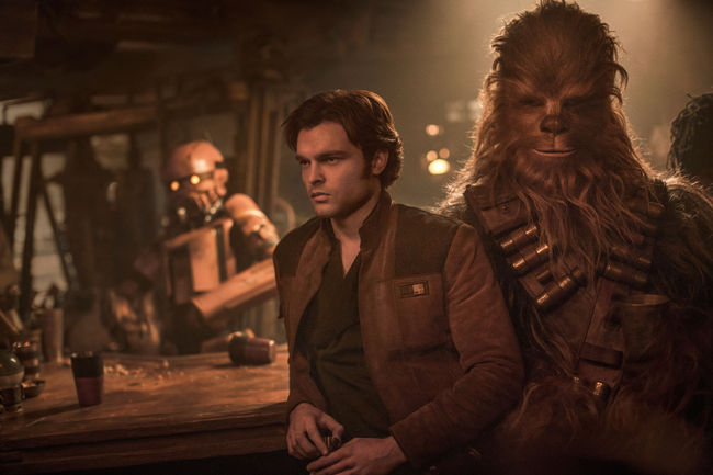 Alden Ehrenreich is Han Solo and Joonas Suotamo is Chewbacca in SOLO: A STAR WARS STORY.