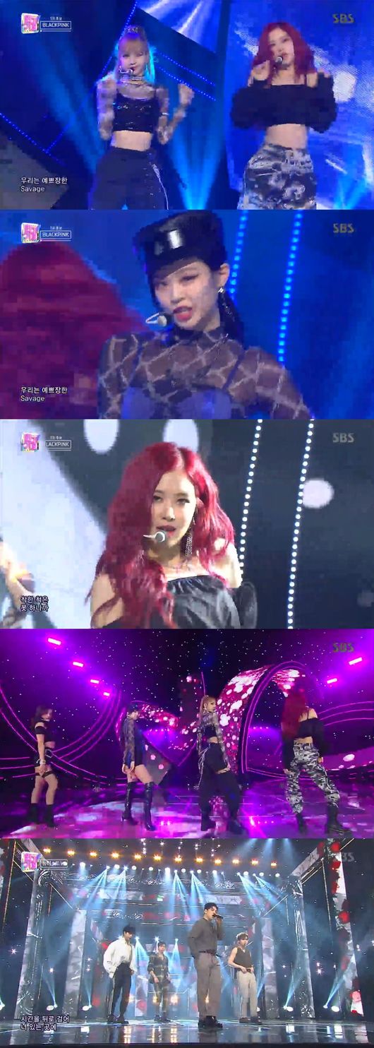 &apos;인기가요&apos; 블랙핑크, 3주연속 1위..에이핑크X경리 컴백[종합]