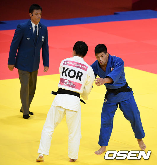 안창림, 연장 끝 &apos;천적&apos; 오노에 져 유도 남자 73kg 은메달 [AG]