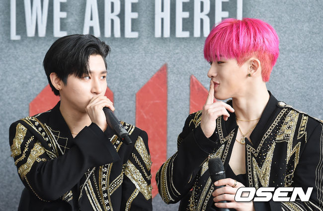 14일 오후 서울 송파구 방이동 올림픽공원 SK올림픽 핸드볼경기장에서 2019 MONSTA X WORLD TOUR ’WE ARE HERE’ IN SEOUL(2019 몬스타엑스 월드투어 '위 아 히어' 인 서울) 콘서트 기자회견이 열렸다. 몬스타엑스 아이엠이 질문에 답하고 있다. /지형준 기자 jpnews@osen.co.kr