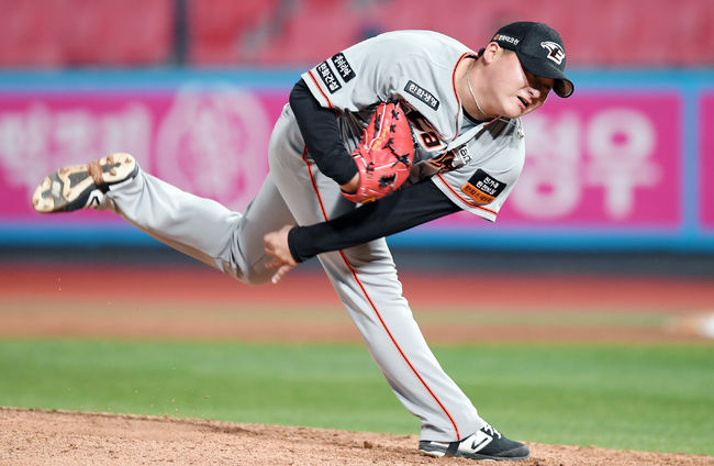 7회말 한화 박주홍이 역투하고 있다. / eastsea@osen.co.kr