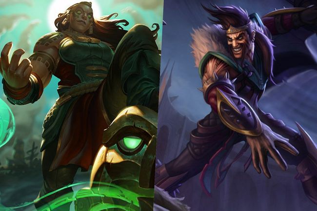 일라오이(왼쪽)와 드레이븐. /라이엇 게임즈 제공.