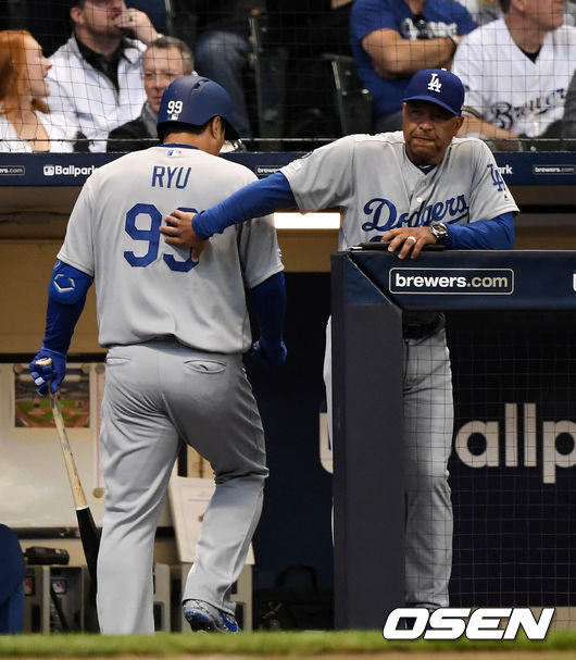 3회초 무사에서 LA 류현진이 삼진으로 물러나고 있다. /dreamer@osen.co.kr