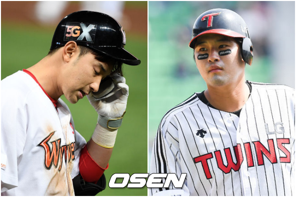 음주 운전 사고로 임의탈퇴 징계를 받은 강승호(왼쪽)와 윤대영. 