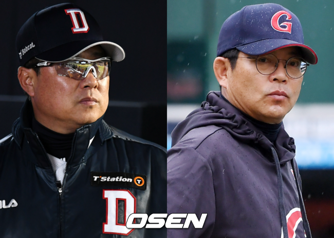 [사진] 두산 김태형 감독(좌)-양상문 감독(우)