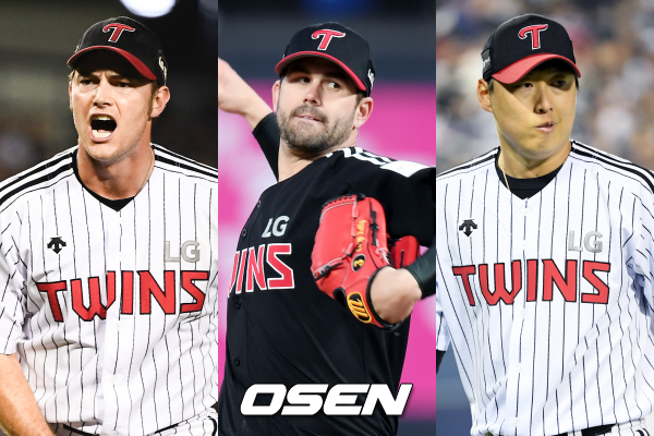 [사진] 윌슨-켈리-차우찬(왼쪽부터)