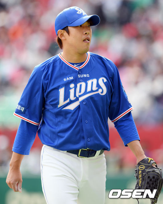 삼성 라이온즈 베테랑 투수 윤성환이 1일 광주 KIA전에서 위기 탈출쇼를 보이며 시즌 첫 승을 따냈다./ eastsea@osen.co.kr