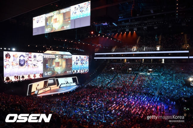 [사진] 2018년 오버워치 리그 시즌1 그랜드파이널 장면. /ⓒGettyimages(무단전재 및 재배포 금지)