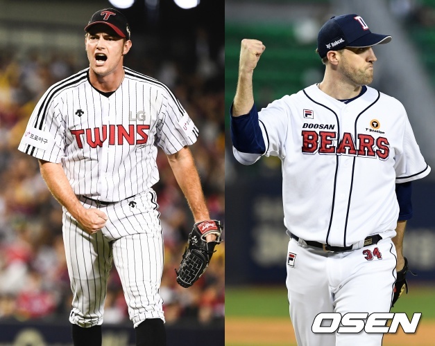 LG 윌슨(왼쪽), 두산 린드블럼 /soul1014@osen.co.kr, jpnews@osen.co.kr