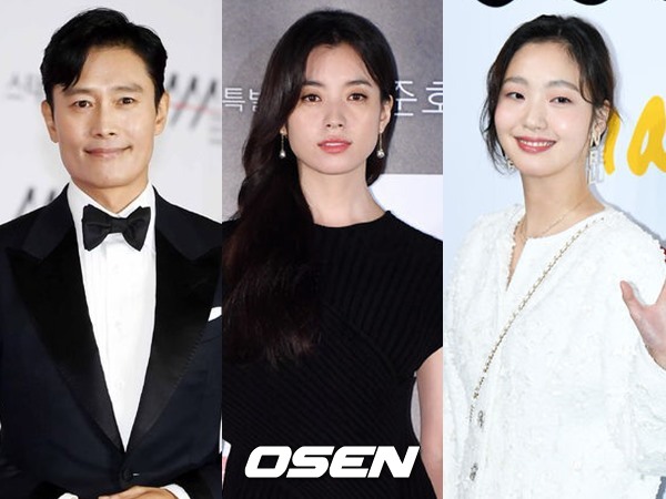 배우 이병헌(왼쪽), 배우 한효주(중앙), 배우 김고은(오른쪽)