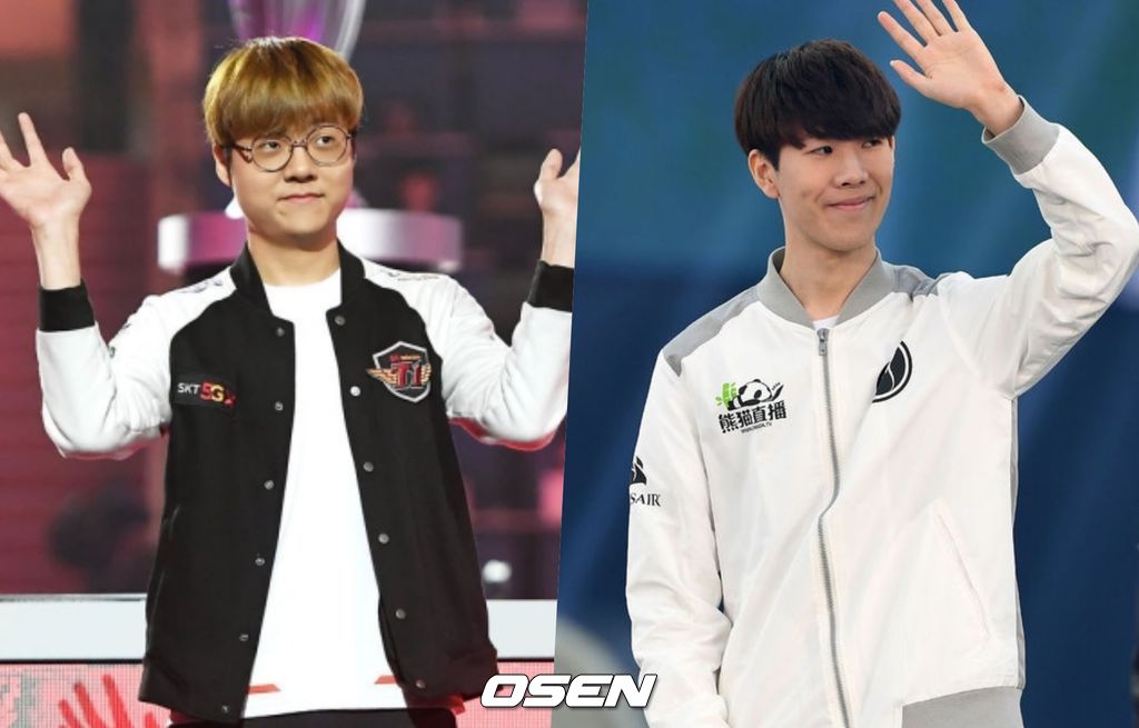 '테디' 박진성(왼쪽)과 '더 샤이' 강승록.