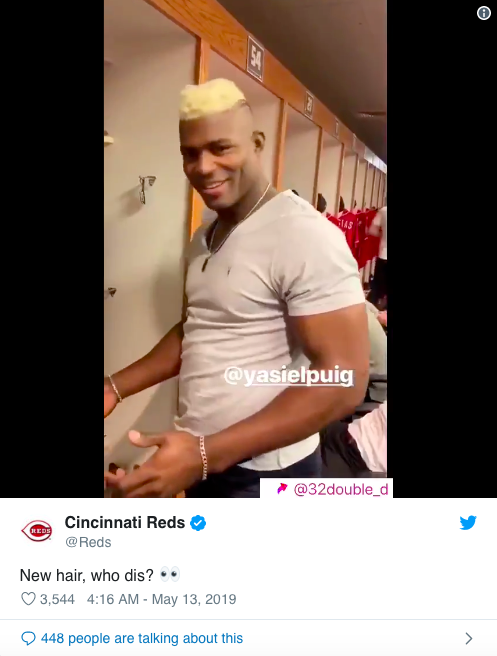 신시내티 야시엘 푸이크/출처=신시내티 레즈  공식 SNS