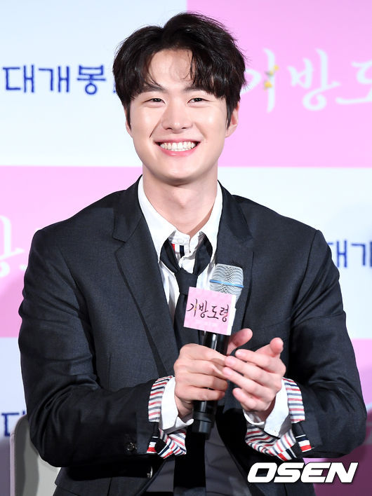 14일 오전 서울 동대문 메가박스에서 영화 ‘기방도령’ (감독 남대중) 제작보고회가 열렸다. 배우 공명이 참석해 미소짓고 있다. /dreamer@osen.co.kr