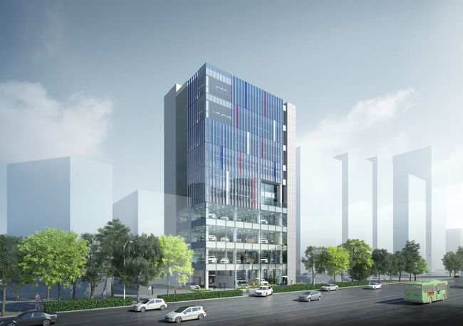 한불모터스㈜ 복합비즈니스센터 조감도.