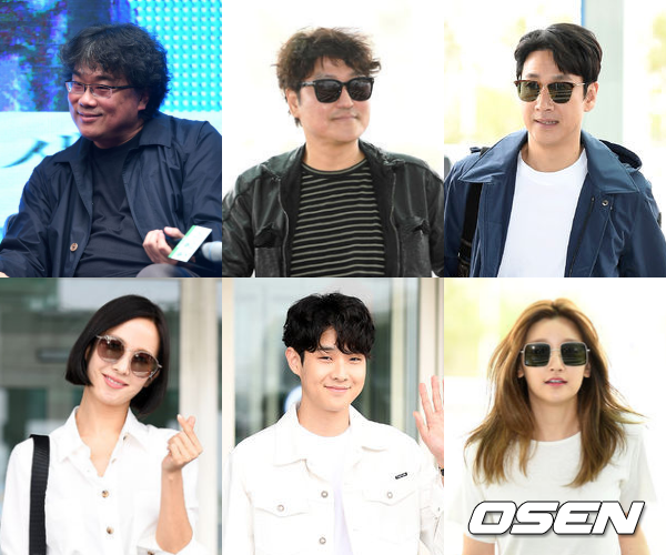 '기생충' 배우들이 19일 오전 칸 영화제 참석을 위해 인천국제공항 통해 프랑스 칸으로 출국했다./sunday@osen.co.kr