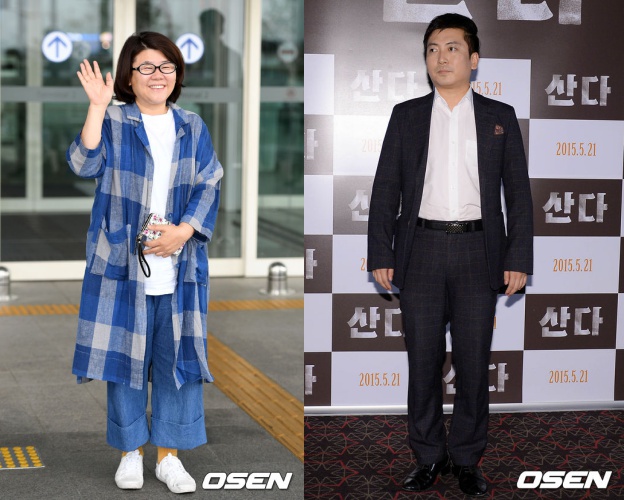 '기생충' 배우 이정은 19일 오전 칸 영화제 참석을 위해 인천국제공항 통해 프랑스 칸으로 출국했다. 배우 박명훈(오른쪽)/sunday@osen.co.kr