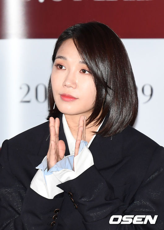 20일 오후 서울 용산구 CGV용산 아이파크몰에서 영화 '0.0MHz’ 언론배급시사회가 진행됐다.  정은지가 인사를 하고 있다. / youngrae@osen.co.kr